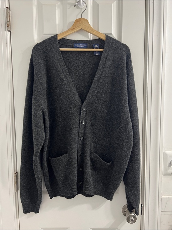 John Ashford Other - VINTAGE John Ashford Lambs Wool Men's V-Neck Button Cardigan- Large -Old Money